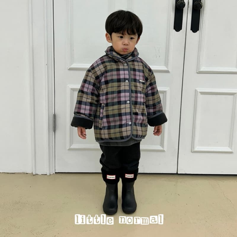 Little Normal - Korean Children Fashion - #Kfashion4kids - Check Padded Jumper - 5