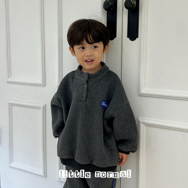 Little Normal - Korean Children Fashion - #kidzfashiontrend - Logo Patch Sweatshirt - 5