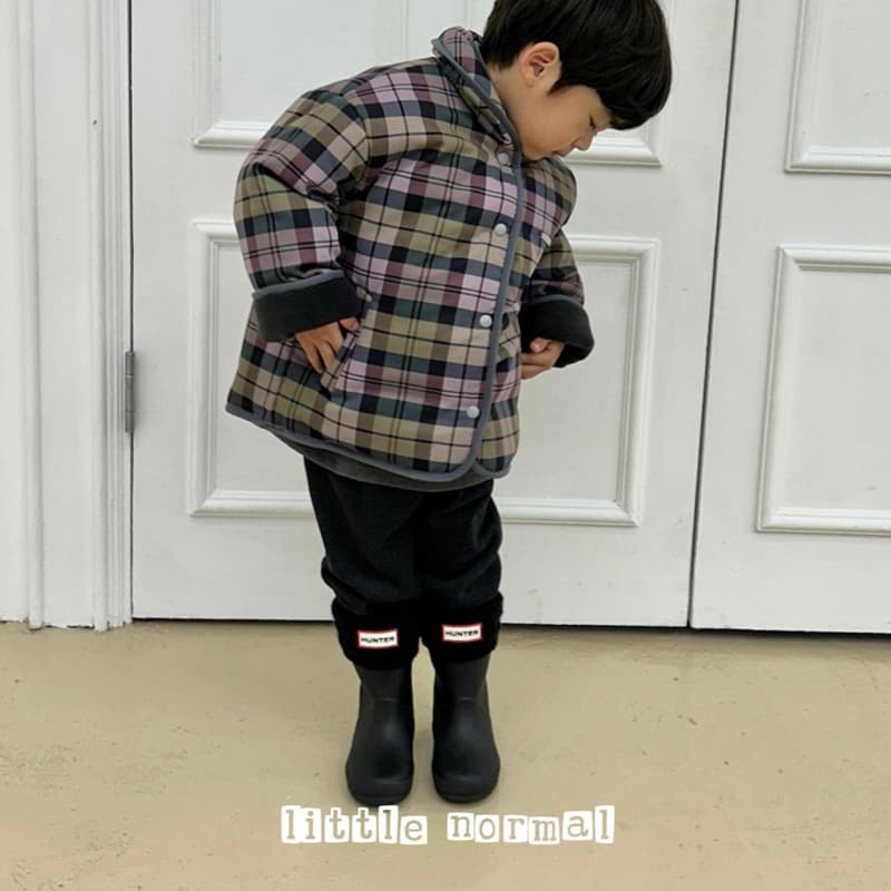 Little Normal - Korean Children Fashion - #littlefashionista - Check Padded Jumper - 6