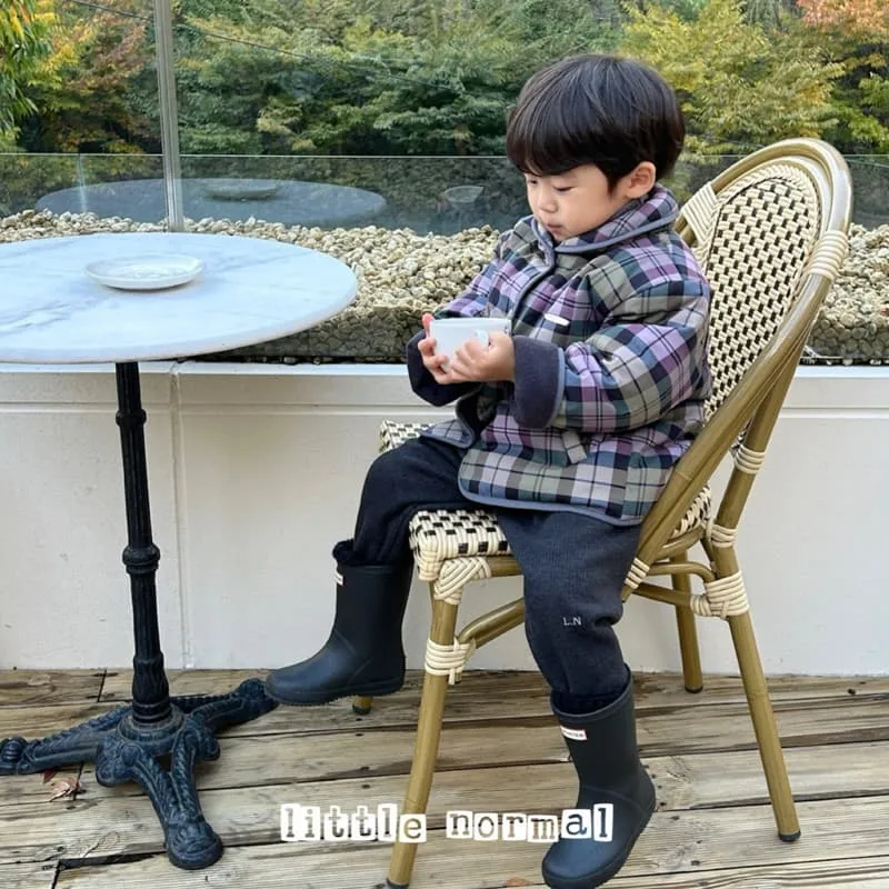 Little Normal - Korean Children Fashion - #minifashionista - Check Padded Jumper - 8