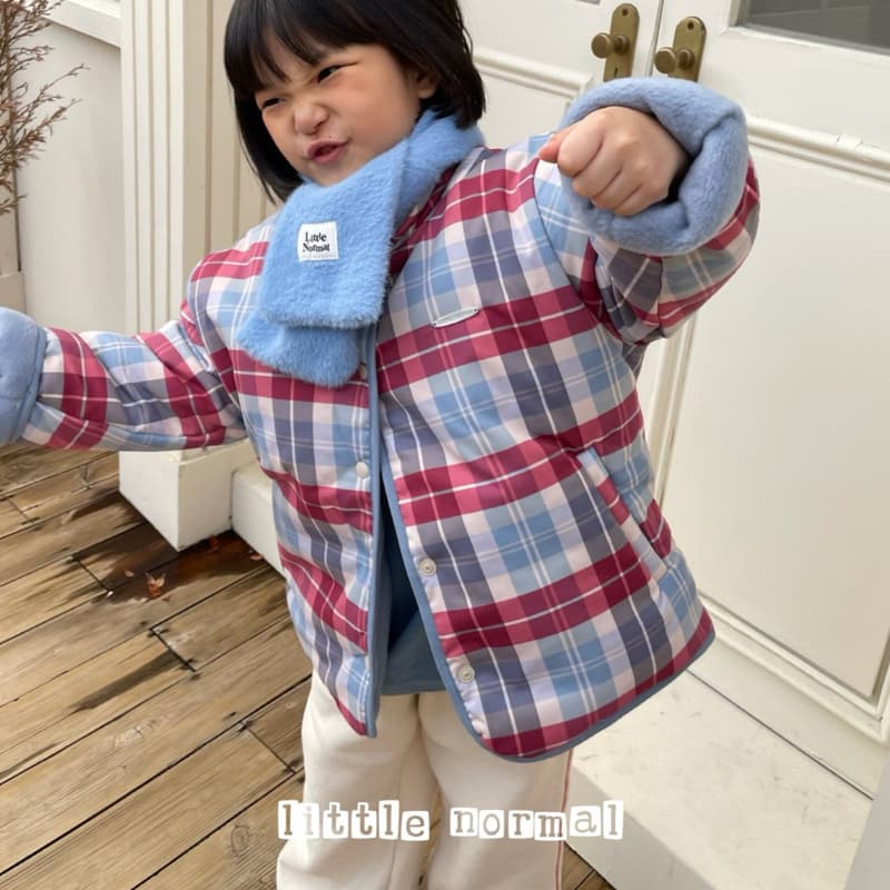 Little Normal - Korean Children Fashion - #todddlerfashion - Check Padded Jumper - 10