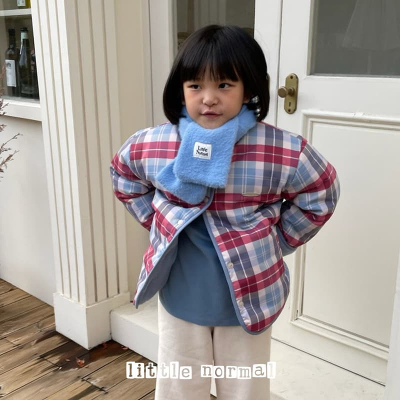 Little Normal - Korean Children Fashion - #toddlerclothing - Check Padded Jumper - 11