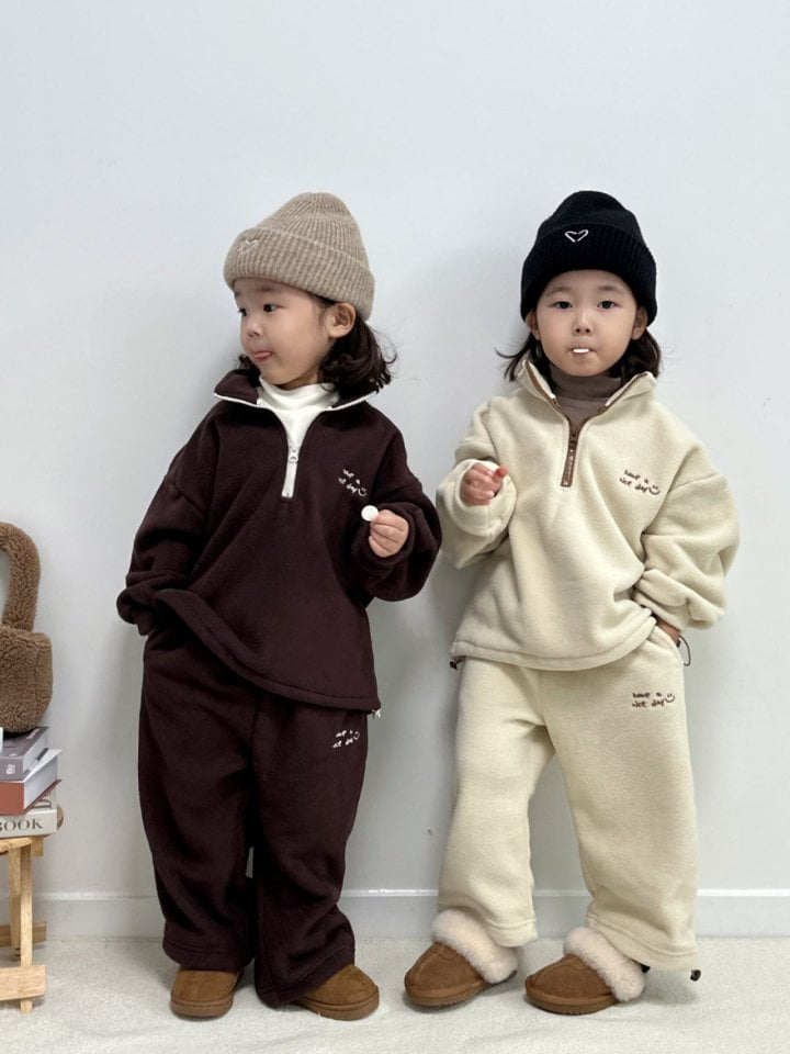 Little Rabbit - Korean Baby Fashion - #babyboutiqueclothing - Fleece Set - 4