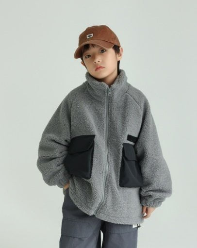 Little Rabbit - Korean Children Fashion - #childofig - Fleece Pocket Jacket