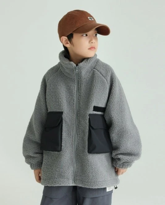 Little Rabbit - Korean Children Fashion - #childrensboutique - Fleece Pocket Jacket - 2