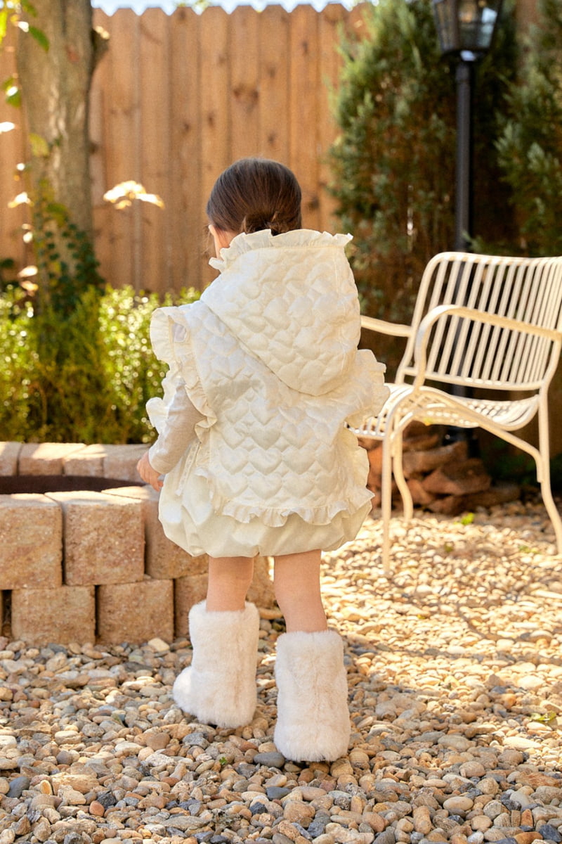 Lolobole - Korean Children Fashion - #minifashionista - Loloboli Frill Padded Cape - 3