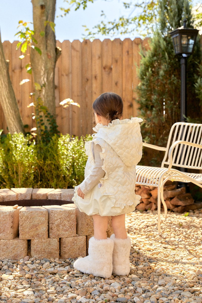 Lolobole - Korean Children Fashion - #minifashionista - Loloboli Frill Padded Cape - 4