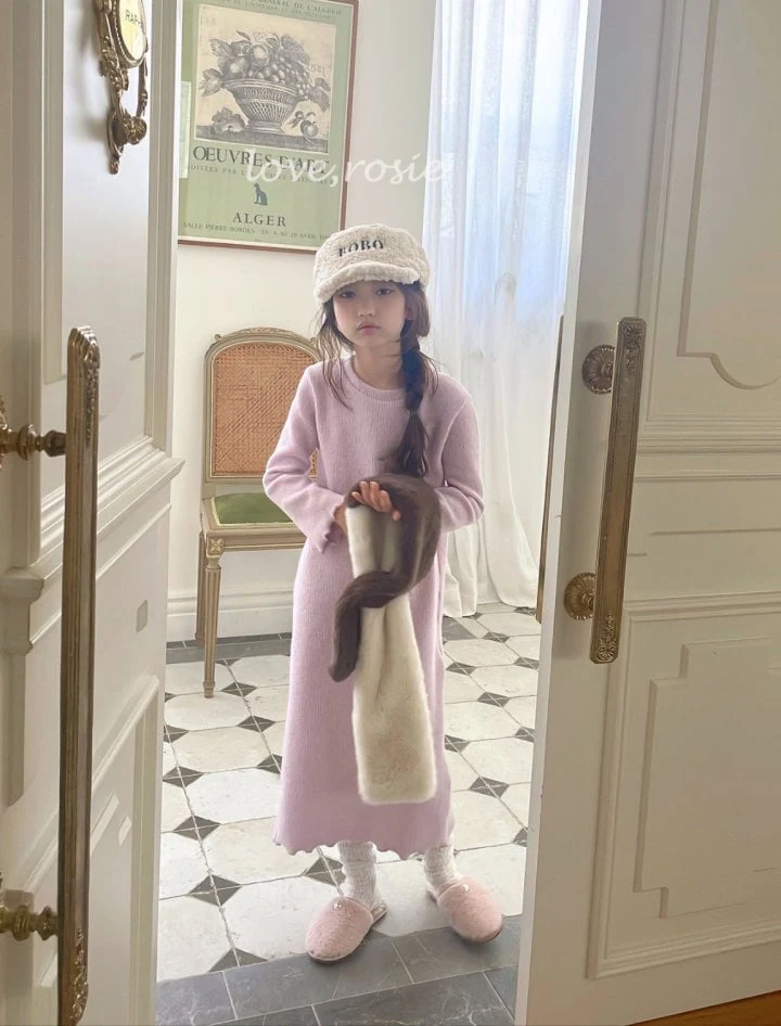 Love Rosie - Korean Children Fashion - #designkidswear - Candy Fluff Knit Maxi One-piece - 8