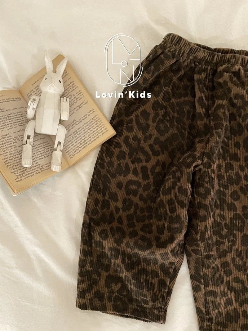 Lovin - Korean Children Fashion - #Kfashion4kids - Leopard Corduroy Pants - 2