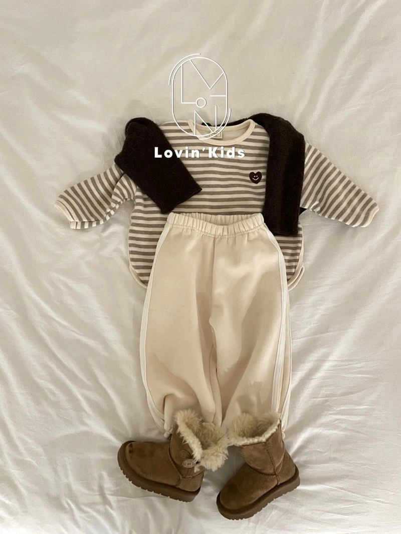 Lovin - Korean Children Fashion - #stylishchildhood - Stripe Heart Tee - 4