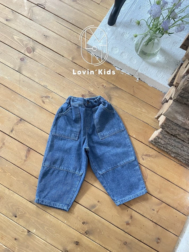 Lovin - Korean Children Fashion - #discoveringself - Pocket Slit Denim Pants