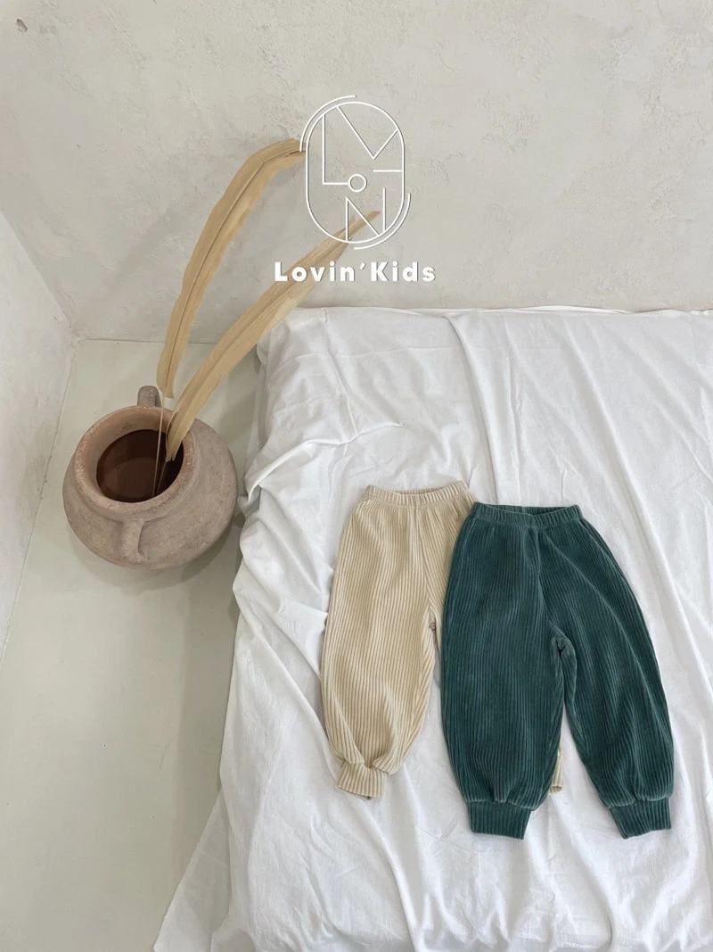 Lovin - Korean Children Fashion - #kidsshorts - Veloure Jogger Pants - 3