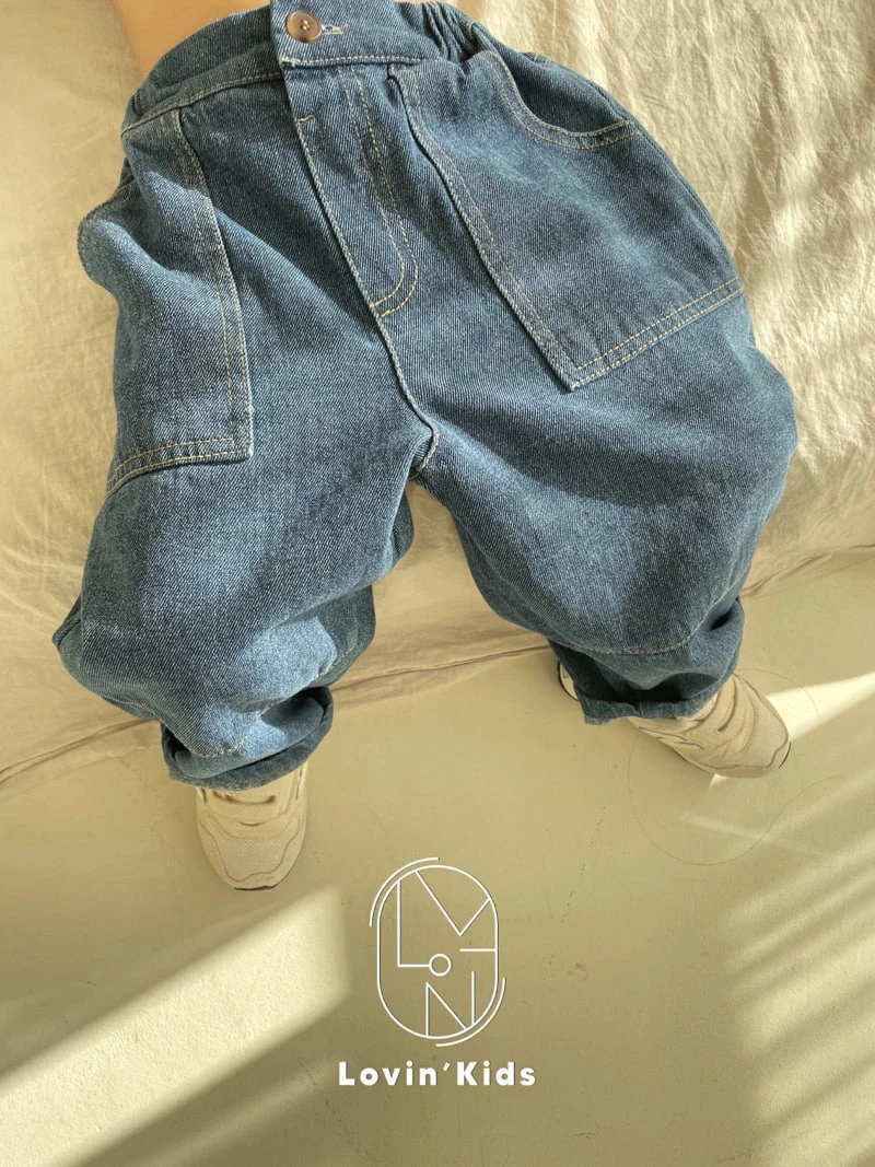 Lovin - Korean Children Fashion - #kidzfashiontrend - Pocket Slit Denim Pants - 5