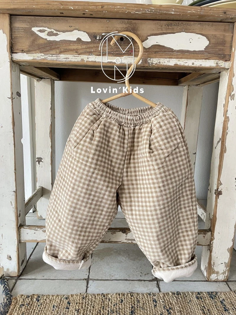 Lovin - Korean Children Fashion - #kidsstore - Check Soft Pants - 4