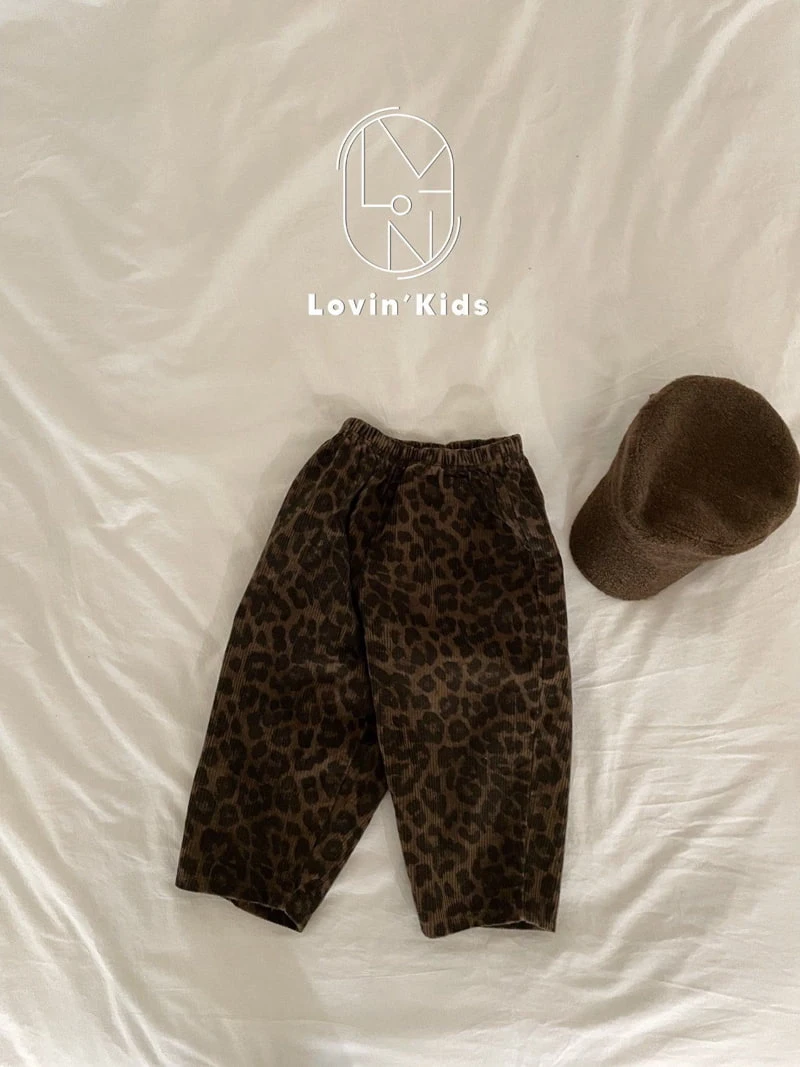 Lovin - Korean Children Fashion - #kidzfashiontrend - Leopard Corduroy Pants