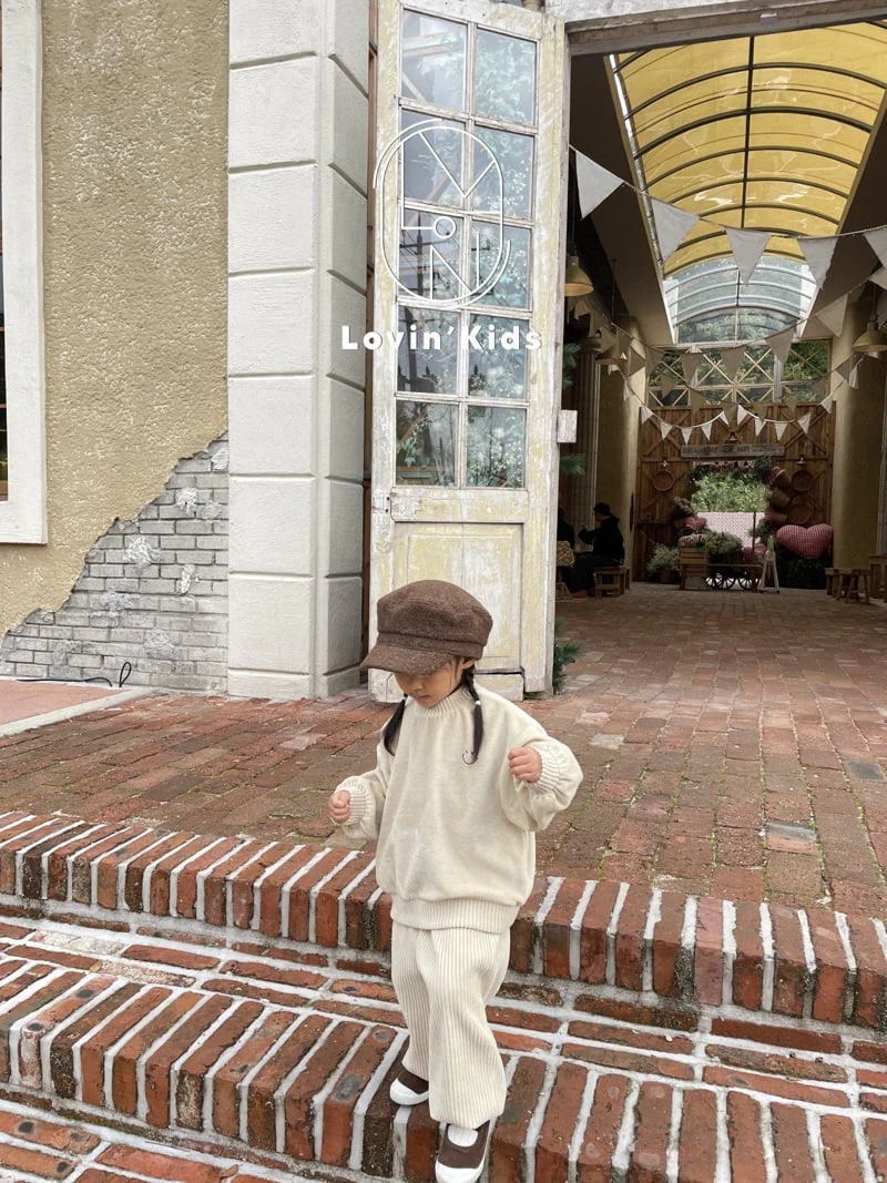 Lovin - Korean Children Fashion - #littlefashionista - Veloure Jogger Pants - 7