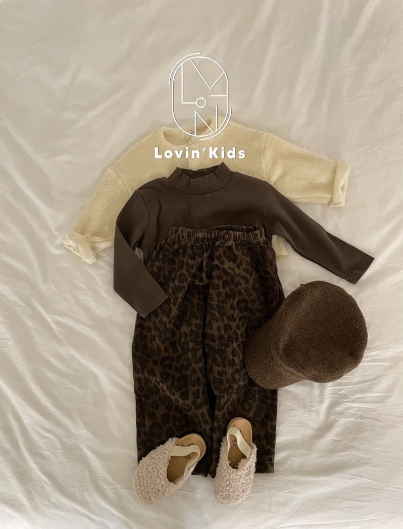 Lovin - Korean Children Fashion - #minifashionista - Leopard Corduroy Pants - 5