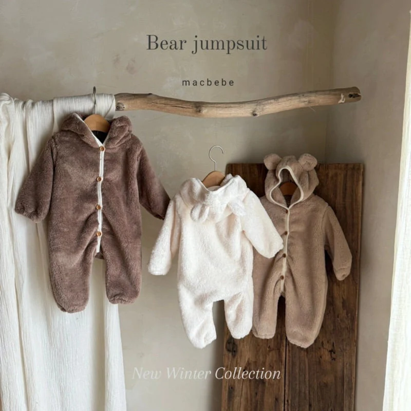 Mac - Korean Baby Fashion - #babyclothing - Bear All-in-one - 2