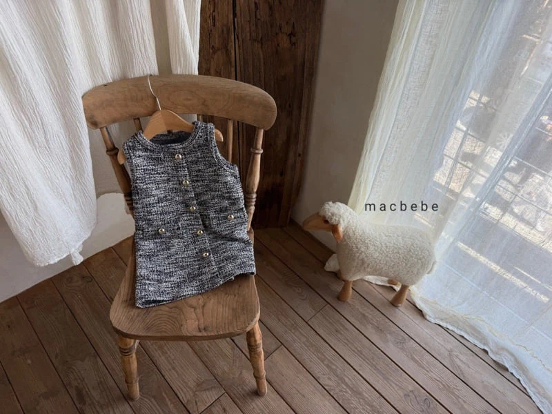 Mac - Korean Baby Fashion - #babyfever - Tweed One-piece - 11