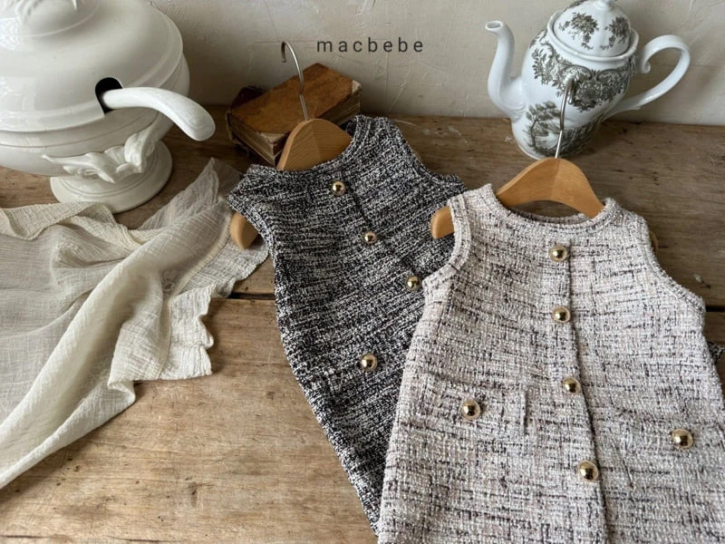 Mac - Korean Baby Fashion - #babygirlfashion - Tweed One-piece - 12