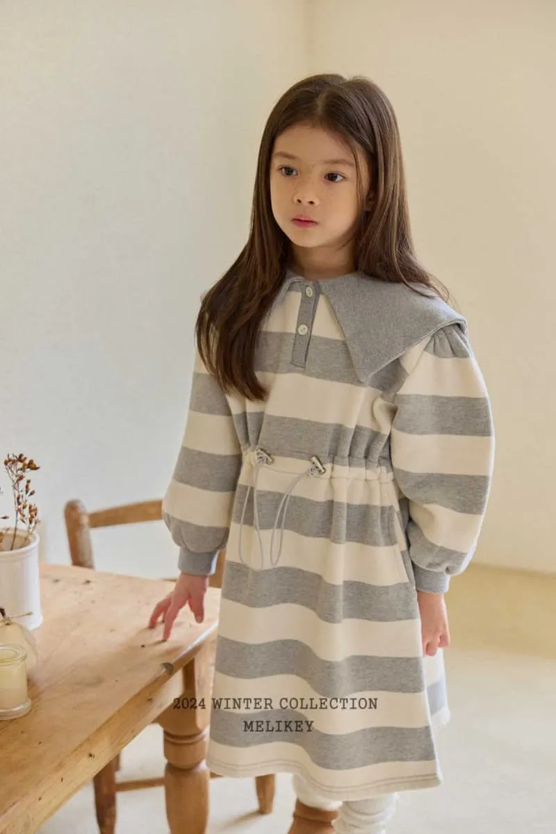 Melikey - Korean Children Fashion - #Kfashion4kids - Big Stripe String One-piece - 10