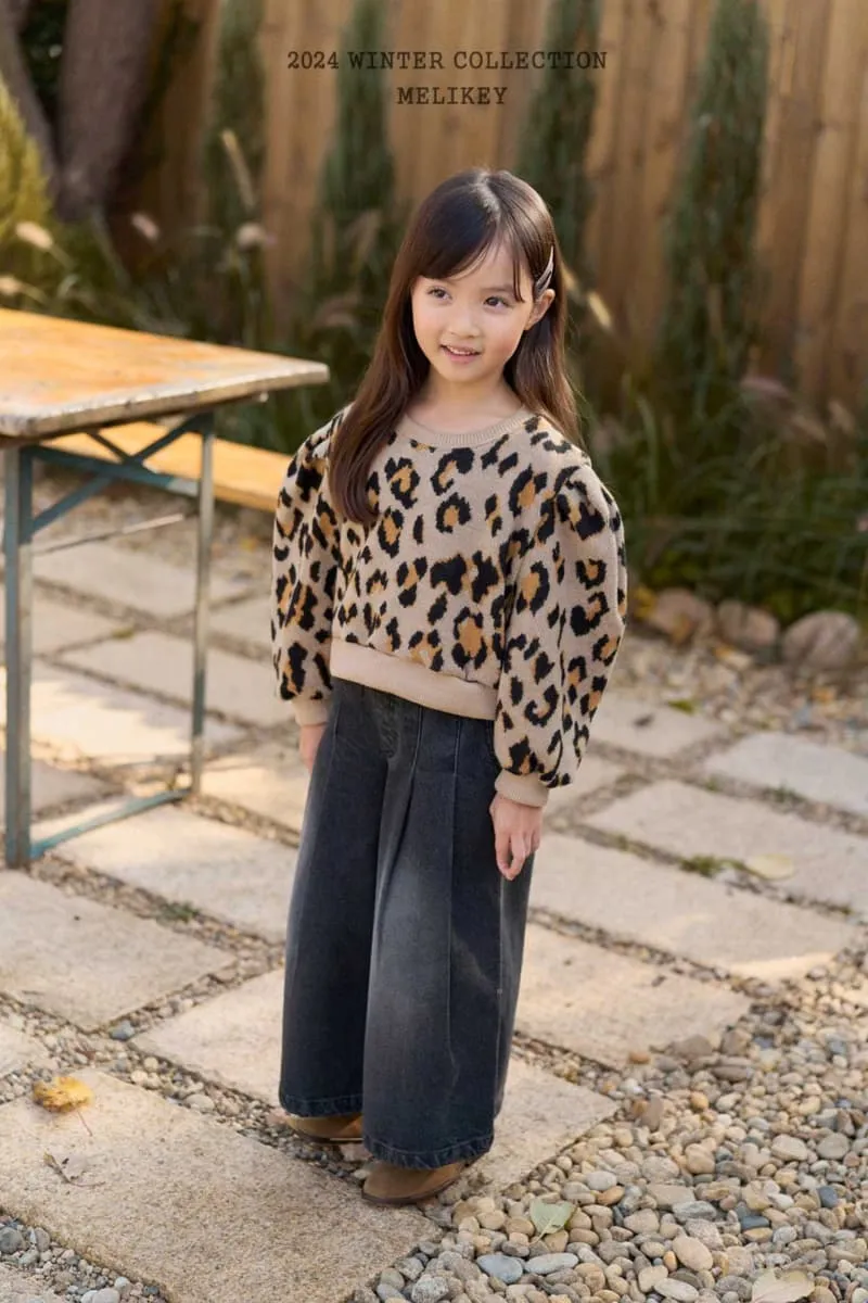 Melikey - Korean Children Fashion - #stylishchildhood - Leopard Puff Sweatshirt - 4