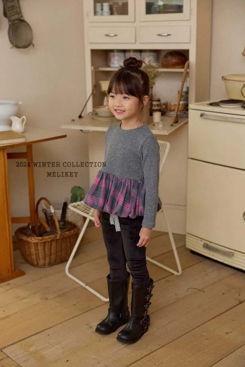 Melikey - Korean Children Fashion - #childofig - Pumpkin Ribbed Tee - 3