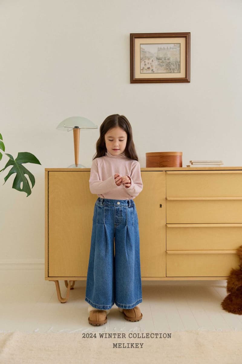 Melikey - Korean Children Fashion - #childofig - Four Pintuck Denim Pants - 3