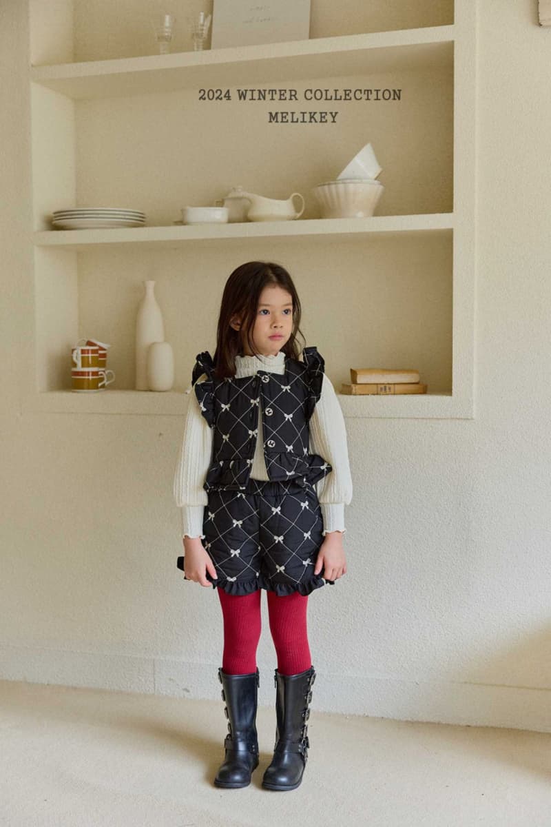 Melikey - Korean Children Fashion - #childofig - Quilted Embroidered Shorts