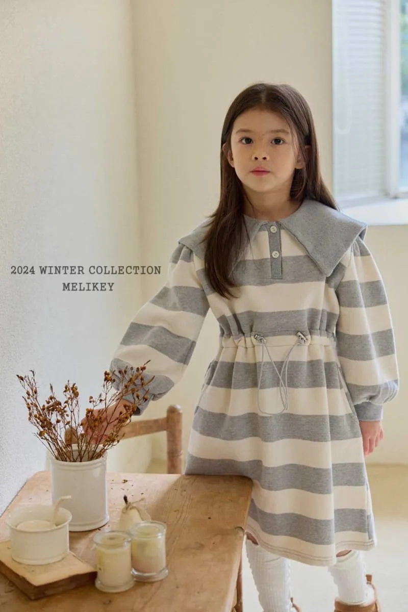 Melikey - Korean Children Fashion - #childrensboutique - Big Stripe String One-piece - 4