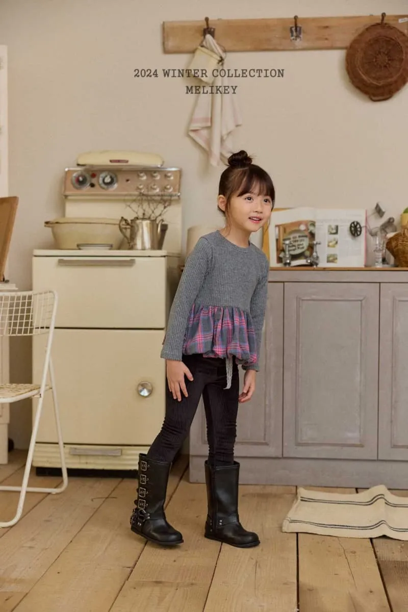 Melikey - Korean Children Fashion - #designkidswear - Pumpkin Ribbed Tee - 5