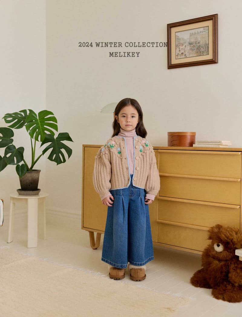 Melikey - Korean Children Fashion - #designkidswear - Four Pintuck Denim Pants - 5