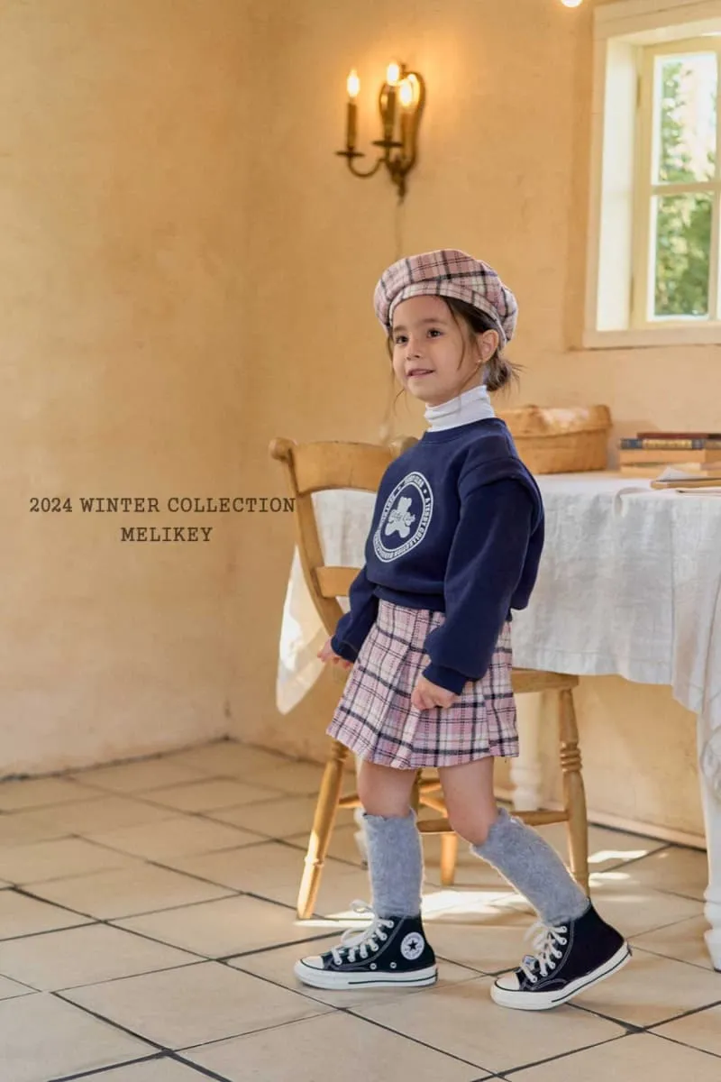 Melikey - Korean Children Fashion - #designkidswear - Winter Check Skirt Shorts - 6