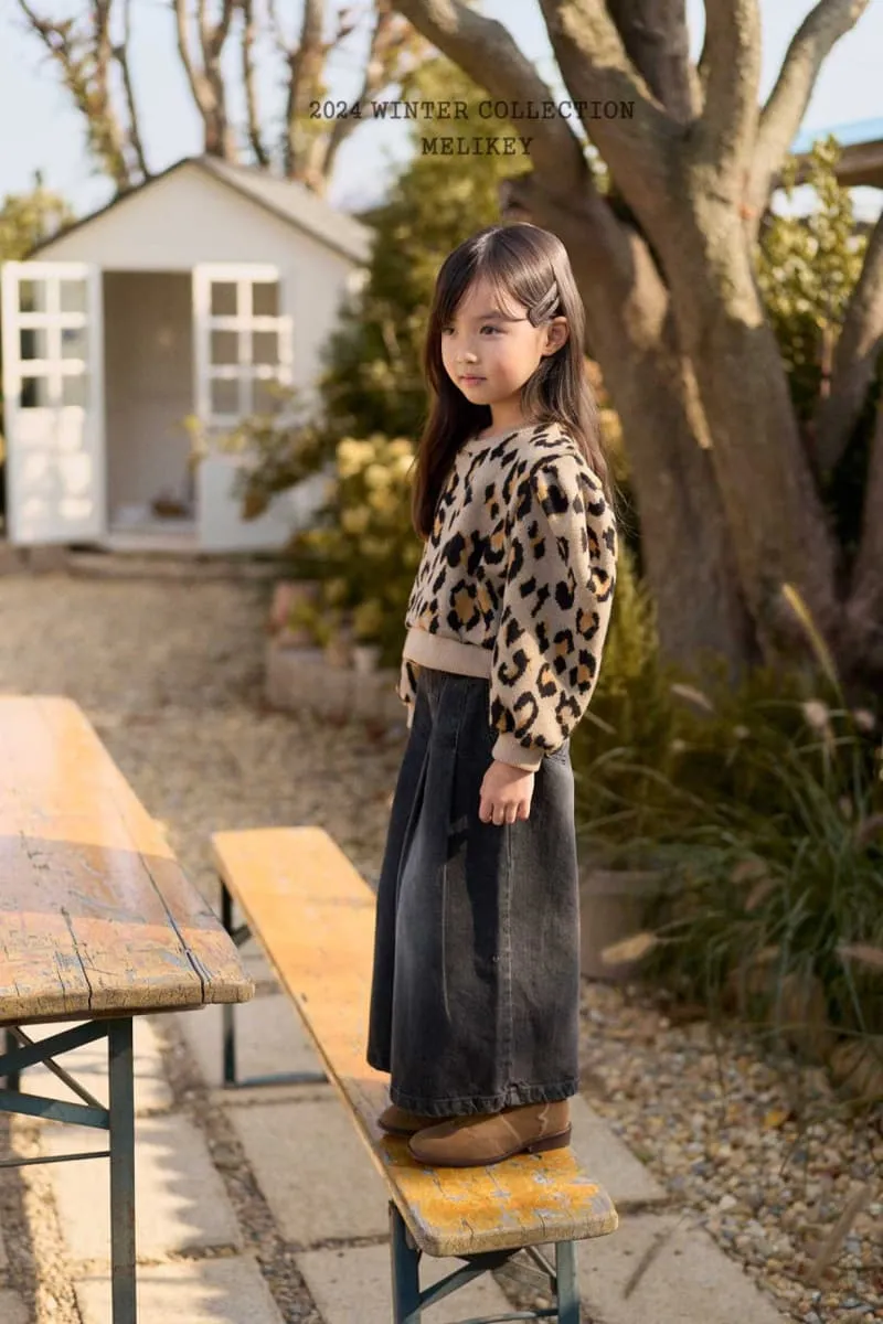 Melikey - Korean Children Fashion - #kidsshorts - Leopard Puff Sweatshirt - 9