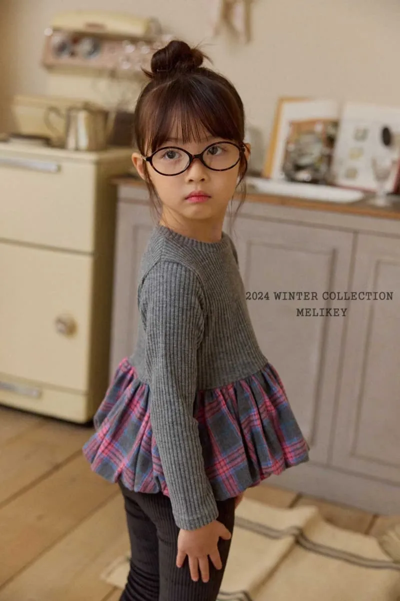 Melikey - Korean Children Fashion - #kidsshorts - Pumpkin Ribbed Tee - 8