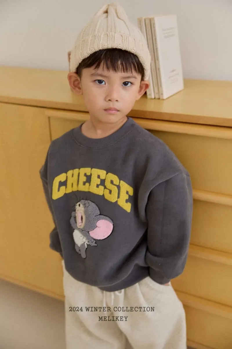 Melikey - Korean Children Fashion - #kidsstore - Cheese Boucle Sweatshirt  - 6