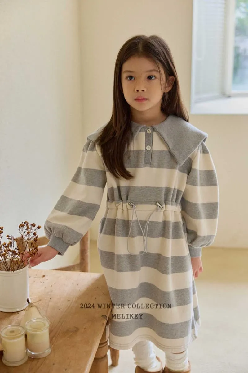 Melikey - Korean Children Fashion - #kidzfashiontrend - Big Stripe String One-piece - 9