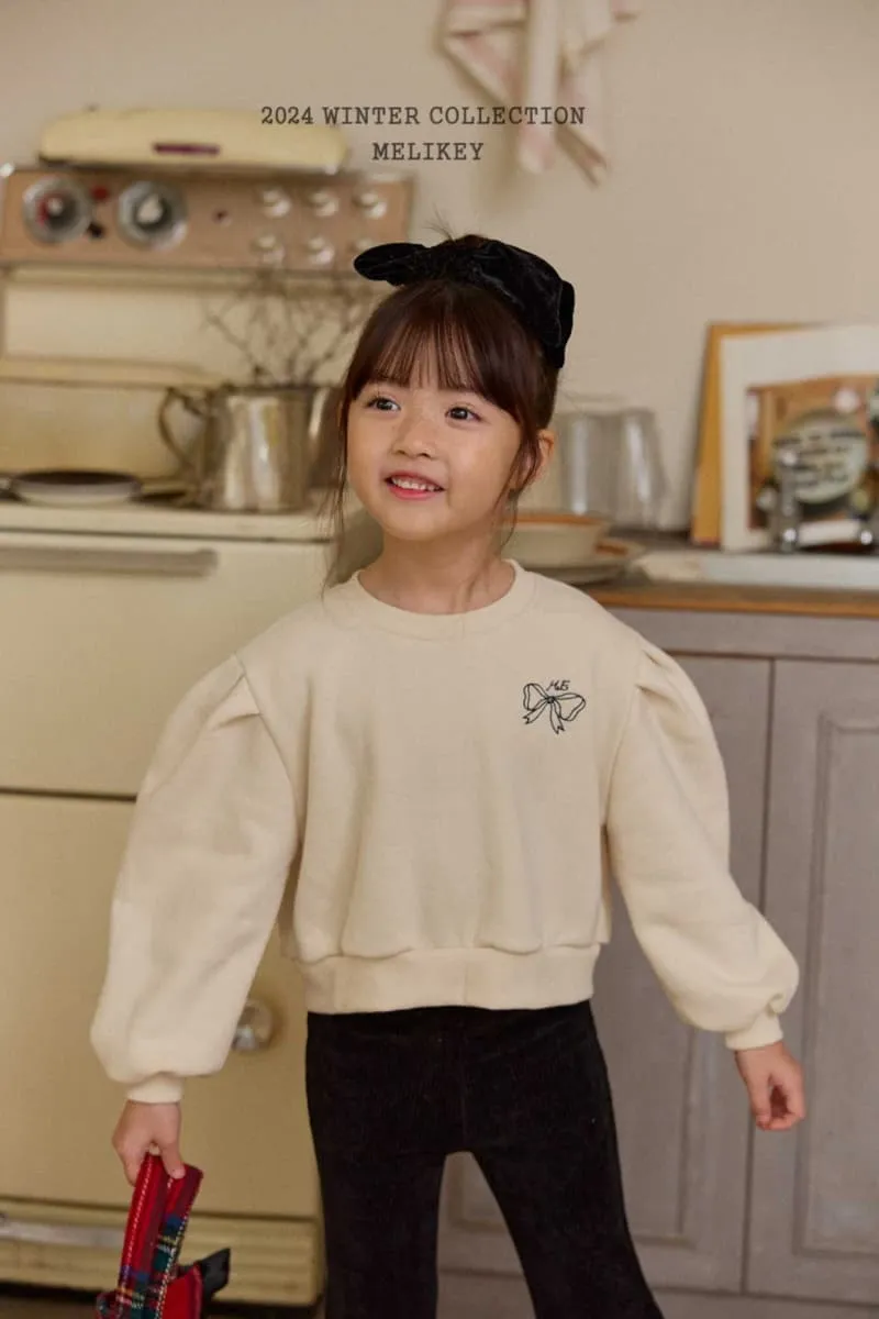 Melikey - Korean Children Fashion - #kidzfashiontrend - Back Ribbon Sweatshirt - 2