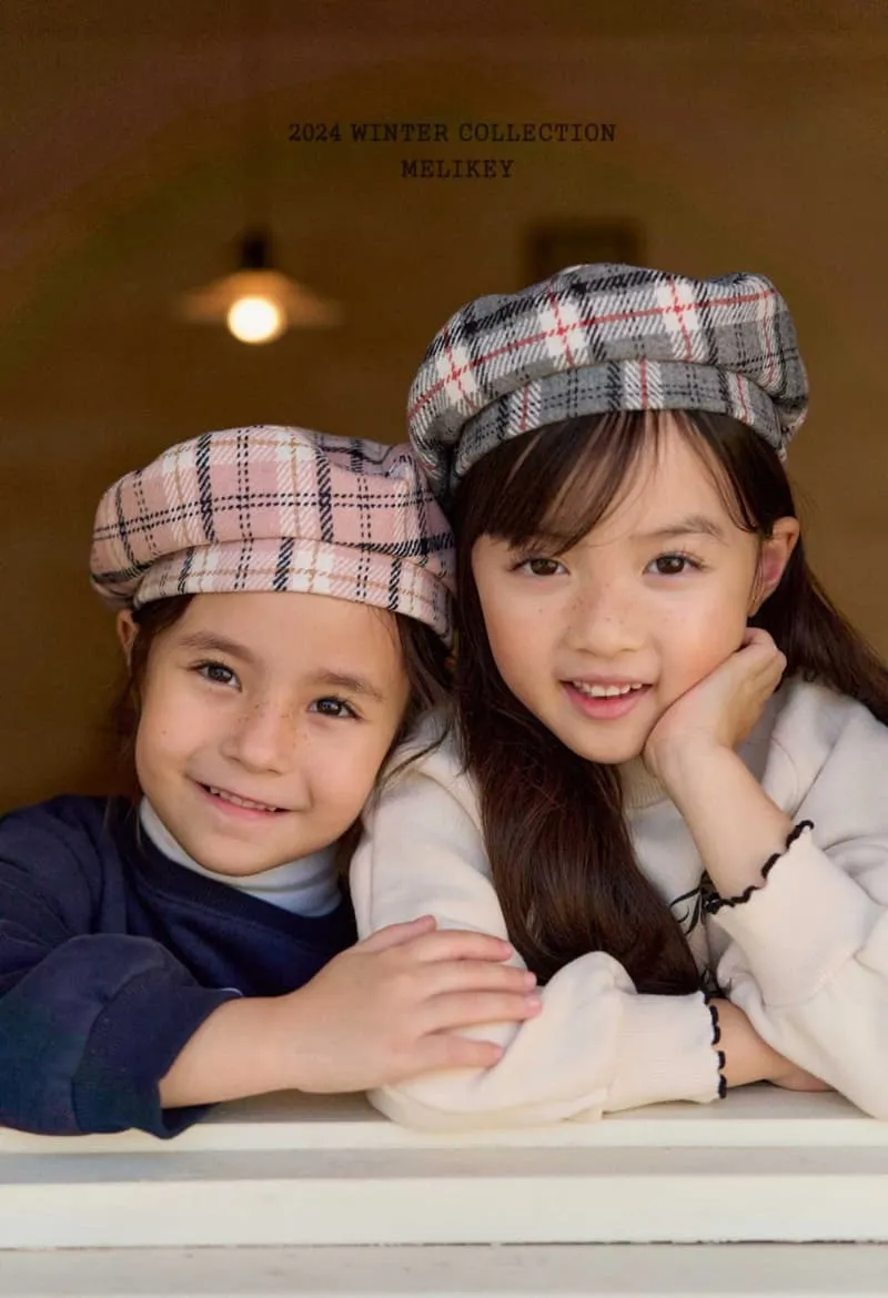 Melikey - Korean Children Fashion - #kidzfashiontrend - Check Beret - 7