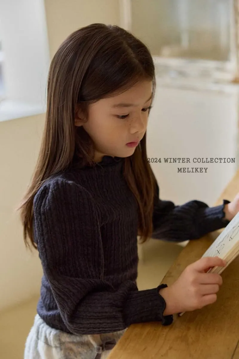 Melikey - Korean Children Fashion - #littlefashionista - Coat Ribbed Puff Tee