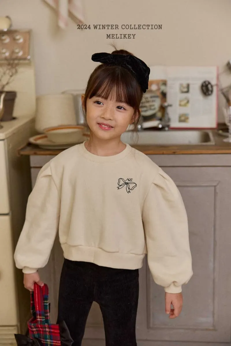 Melikey - Korean Children Fashion - #minifashionista - Back Ribbon Sweatshirt - 6