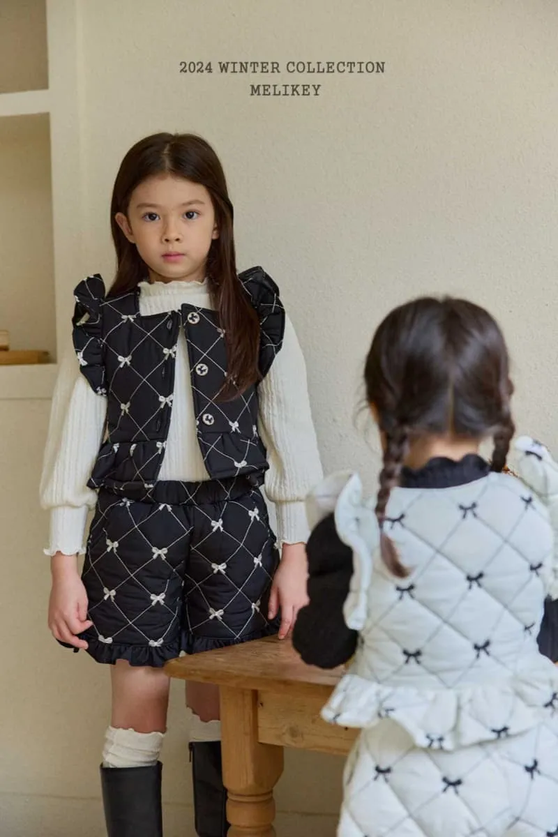 Melikey - Korean Children Fashion - #minifashionista - Ribbon Quilted Vest - 9