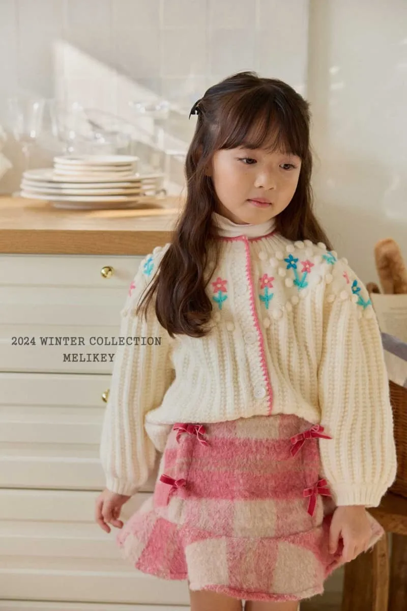 Melikey - Korean Children Fashion - #stylishchildhood - Four Ribbon Hole Skirt - 11