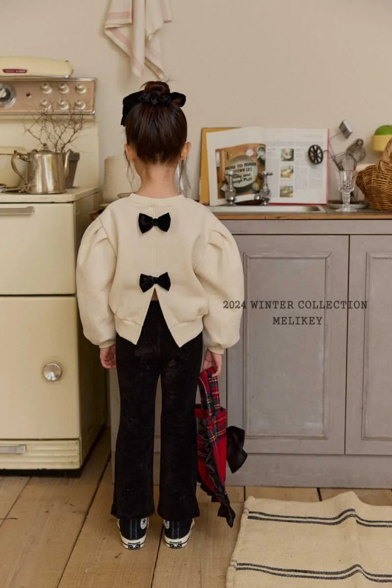 Melikey - Korean Children Fashion - #todddlerfashion - Back Ribbon Sweatshirt - 8