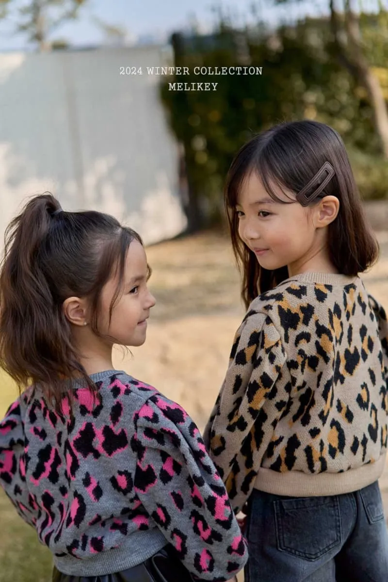 Melikey - Korean Children Fashion - #todddlerfashion - Leopard Puff Sweatshirt