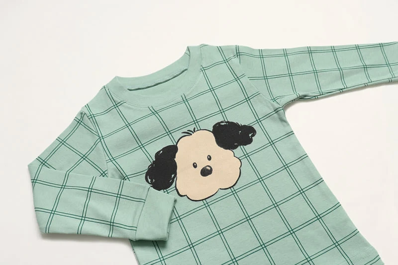 Mellis - Korean Children Fashion - #Kfashion4kids - Check dog Fleece Easywear - 5