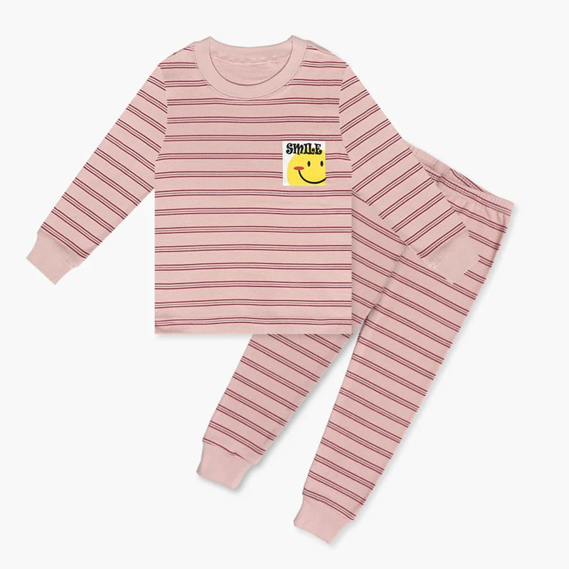 Mellis - Korean Children Fashion - #Kfashion4kids - Smile Pink Fleece Easywear - 2