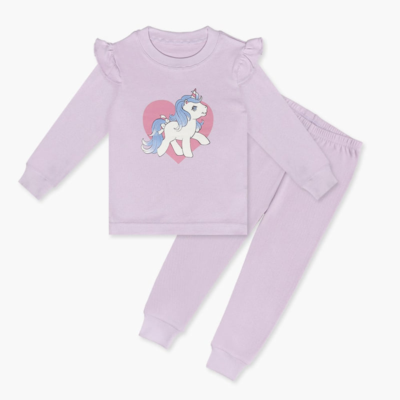 Mellis - Korean Children Fashion - #designkidswear - Heart Unicorn Fleece Easywear - 2