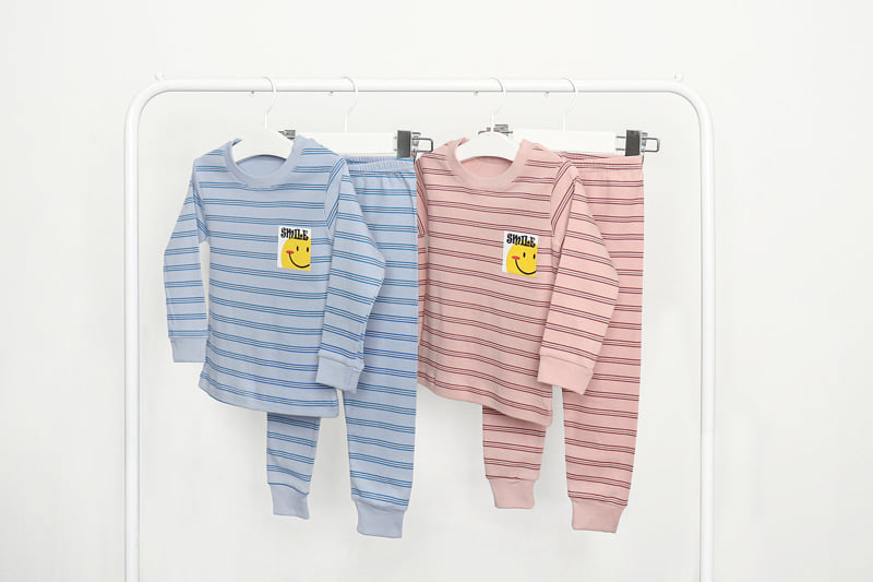 Mellis - Korean Children Fashion - #discoveringself - Smile Blue Fleece Easywear - 12