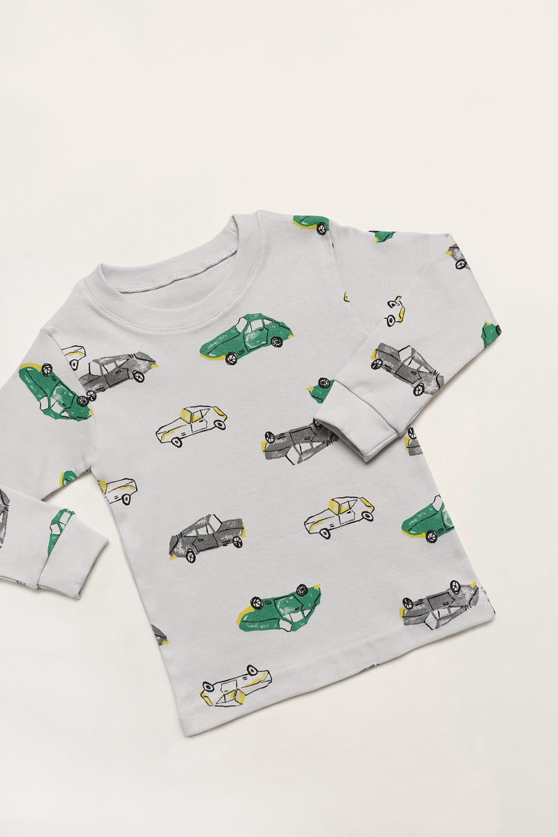 Mellis - Korean Children Fashion - #kidsstore - Green Car Fleece Easywear - 10